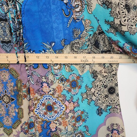 Anthropologie Fig & Flower Bohemian Tunic Size L Semi Sheer Art Nouveau Artsy - Picture 10 of 14